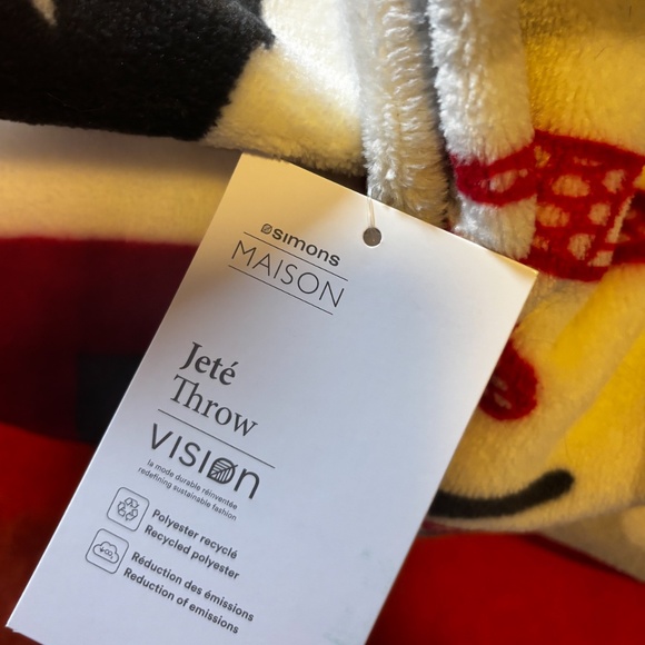Winter check patchwork like super soft fleece throw NWT - Picture 9 of 11